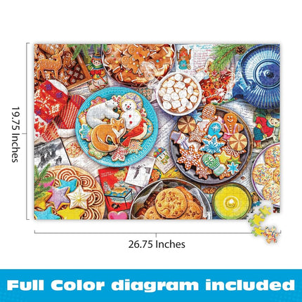 Buffalo Games - Aimee Stewart - Cookies and Cocoa - 1000 Piece Jigsaw Puzzle for Adults Challenging Puzzle Perfect for Game Nights - 1000 Piece Finished Size is 26.75 x 19.75, Large