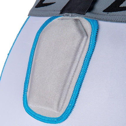 Pantalón Protector de Fútbol Americano con 5 Almohadillas para Niños Champro Bull Rush, Blanco, Talla S EE. UU.