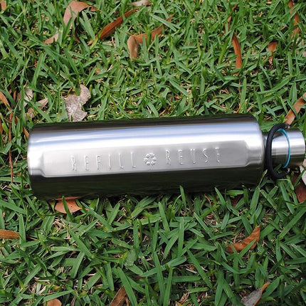 CHEEKI Classic Insulated Bottle, 1 Litre Capacity, Silver