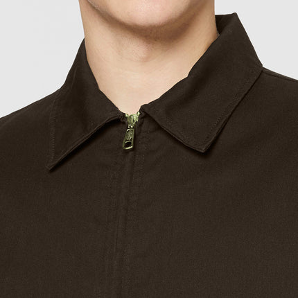 Dickies mens Full Zip Thermal Lined Fleece Hoodie, Brown Duck, S