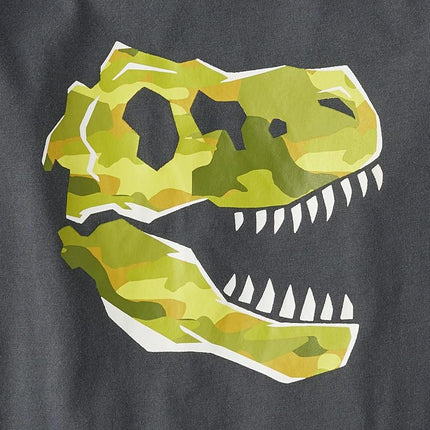 The Children's Place Baby and Toddler Boys' Dino Short Sleeve Graphic T-Shirts, Multipack, Iguana/Camo Dino/Smart Cool, 4T