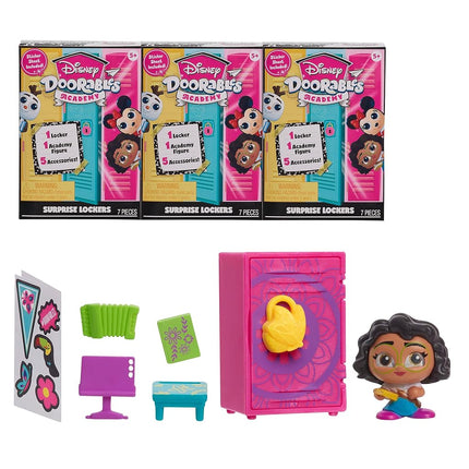 Disney Doorables Academy Surprise Locker 3 Pack, Collectible Figure Set, Styles May Vary, Kids Toys for Ages 5 Up by Just Play