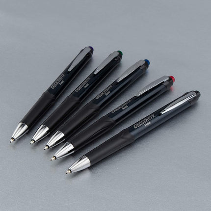 Pentel Glidewrite Signature Ballpoint Pen Black Barrel, (1.0mm) Medium Line, Black Ink, 12 Pens (BX930A-A)