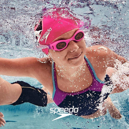 Speedo Big Girls Cross Back Splice 1 Piece, Navy, 12