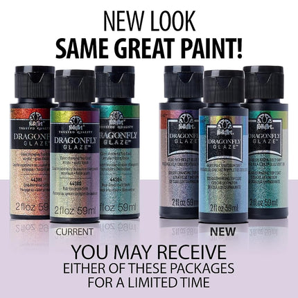 FolkArt Dragonfly Glaze Multi-Surface Paint, 2 Fl Oz (Pack of 1), Full Spectrum