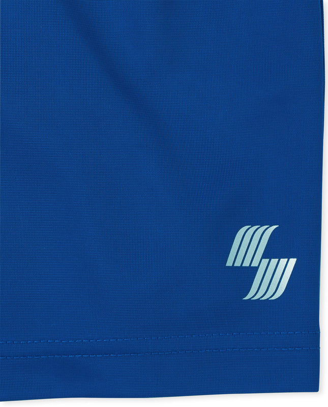 The Children's Place Boys' Athletic Basketball Shorts, Renew Blue, Medium