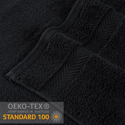 Superior Collection 100% Zero Twist Cotton Super Soft and Absorbent Bath Sheet Set, Black (Set of 2)