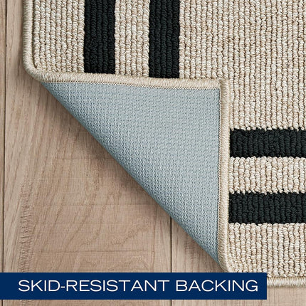 Nautica – Tapis de Couloir | Tapis d'intérieur pour Couloirs et Entrées | Tapis de Porte d'Entrée et de Cuisine Antidérapant | Tapis d'Entrée Lavable en Machine | 76 cm x 305 cm | Double Bordure Torsade Naturelle
