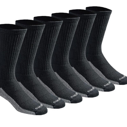 Chaussettes ras du cou Dri-tech Moisture Control Dickies pour homme grandes tailles, multipack, noir (6 paires), pointure : 49-51