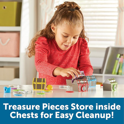Learning Resources Sorting Surprise Pirate Treasure, Ages 3+, Colour Sorting Toy, Unlock Fine Motor Skills & Matching Fun, Gifts For Kids