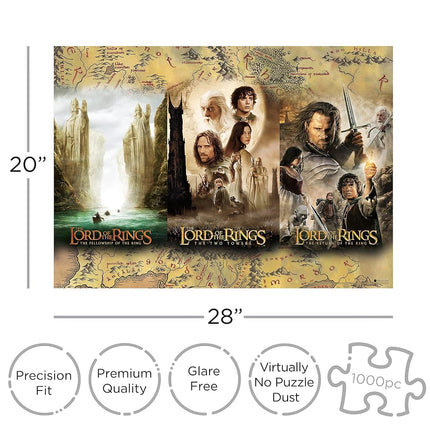 Aquarius Lord of The Rings Triptych Puzzle 1000-Pieces