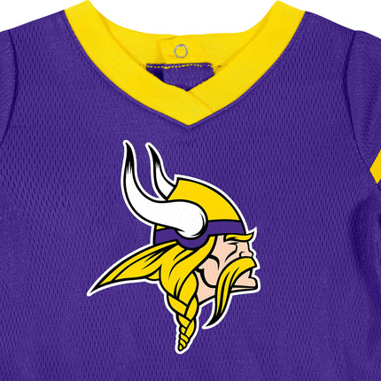Vestido y cubrepañal NFL Minnesota Vikings, negro, 18 meses