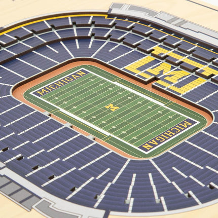 YouTheFan NCAA Michigan Wolverines Décor mural 3D 5 couches StadiumView - Michigan Stadium