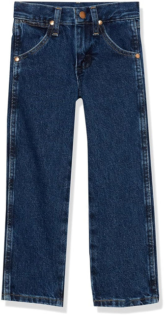 Wrangler Boys' 13MWZ Cowboy Cut Original Fit Jean, Dark Indigo, 4 Slim