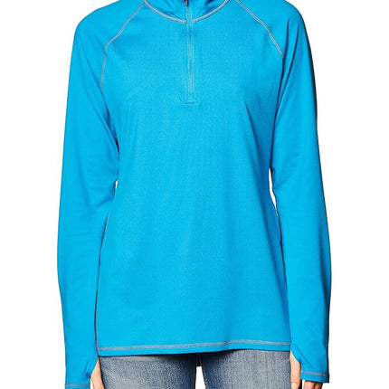 Hanes Women's Sport Performance Fleece Quarter Zip Pullover, Underwater Blue, M