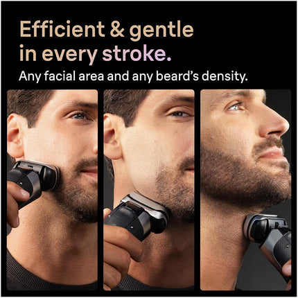 Afeitadora eléctrica Braun Series 9 PRO+ 9577cc para hombre, 5 elementos de afeitado Pro y recortadora de precisión para pelo largo, centro SmartCare 6 en 1, PowerCase para carga móvil, uso en seco y húmedo, 60 min de autonomía de batería