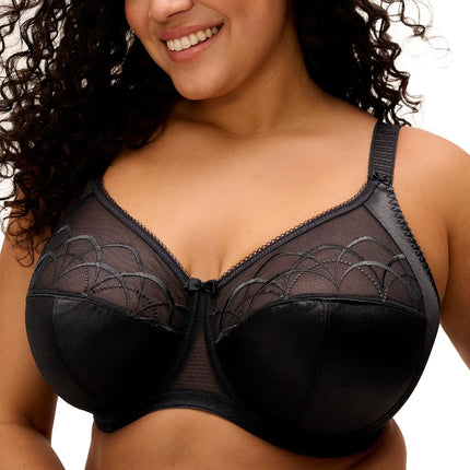 Elomi Women's Cate Underwire Full Cup Banded Bra Coverage,Black,46H