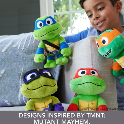 Mattel Tortugas Ninja Mutantes Adolescentes: Caos Mutante Peluches Paquete de 4 de Leonardo, Michelangelo, Raphael y Donatello de 8 Pulgadas, Película TMNT