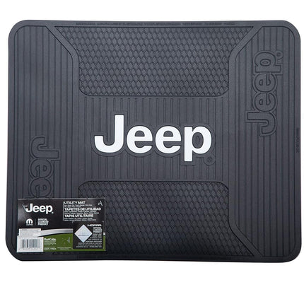 Plasticolor 001222R01 Jeep Elite Style Rear Seat Floor Utility Mat for Car Truck or SUV, 16.75" L X 13.75" W, Black