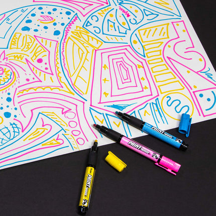 Pentel Paint Markers, Medium Bullet Point, Violet Ink - MMP20-V