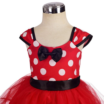 Dressy Daisy Baby Girls Polka Dots Tulle Dress, Red, Size 1