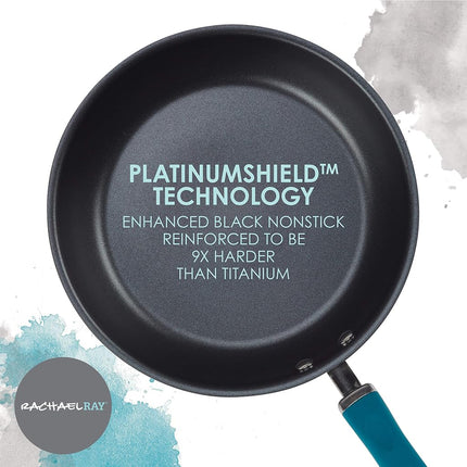 Rachael Ray Create Delicious Deep Hard Anodized Nonstick Frying Pan/Fry Pan/Hard Anodized Skillet - 12.5 Inch, Gray