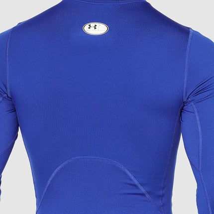 Under Armour Camiseta interior térmica ColdGear Armour para hombre, tejido de doble capa con interior ultracálido, primera capa para correr, ciclismo y actividades en climas fríos, azul real/blanco, XL