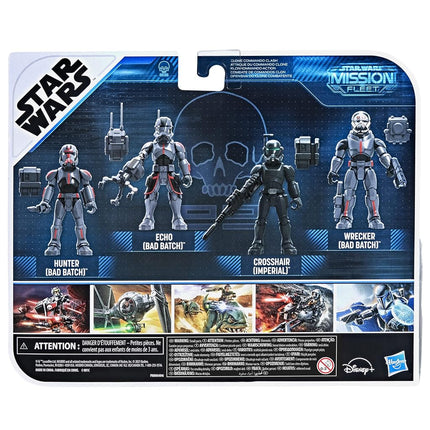 Star Wars Mission Fleet Clone Command Action 6 cm Action Figures Pack of 4 with Multiple Accessories, Toys for Kids from 4 Years