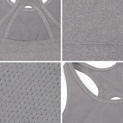 Fruit of the Loom Girls Stay Dry Racerback Sports Bra, Black/Dark Grey Heather, X-Large