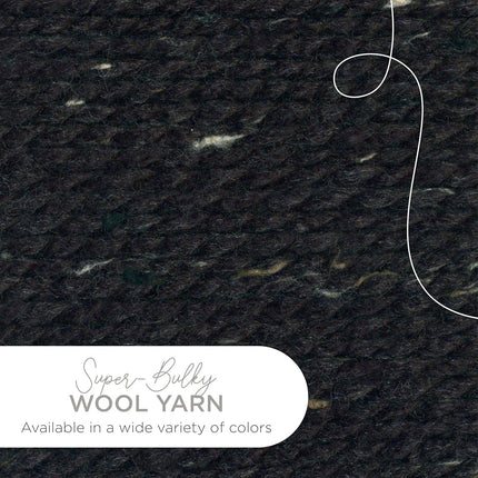 Lion Brand 640-155 Wool-Ease Thick and Quick Yarn, Obsidian, Acrylic, Multicolour, 4.44x8.8x4.44 cm