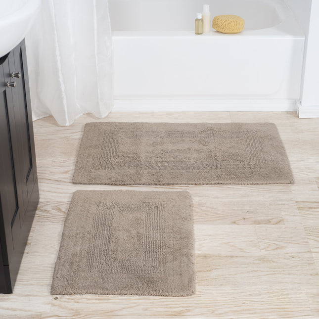 Bedford Home 100% Cotton 2 Piece Reversible Rug Se