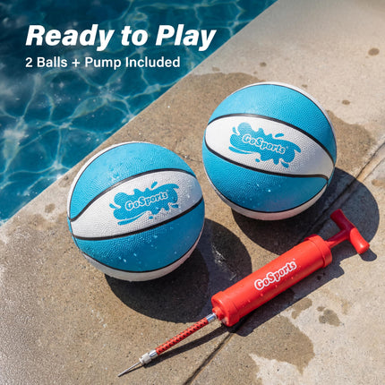 GoSports Water Basketballs 2 Pack - Size 3 (7 Inch), Great for Swimming Pool Basketball Hoops