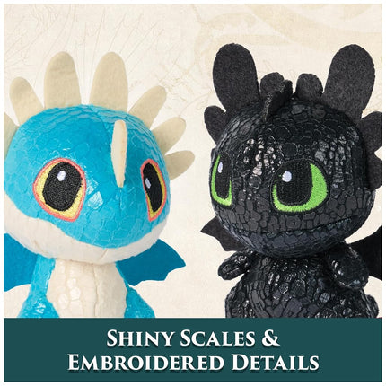 Spin Master Universal Pictures How to Train Your Dragon Mini Plushies, Toothless & Deadly Nadder 2-Pack, 3” Dragon Stuffed Animals, Kids Toys for Boys Ages 4 & Up