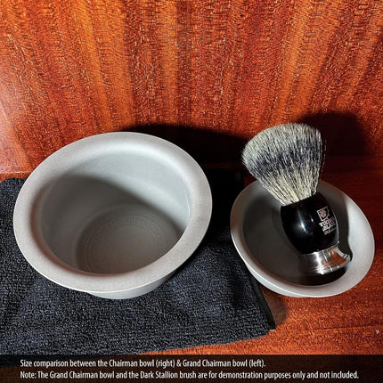 Vikings Blade Luxury Shaving Soap Bowl, Sandblasted Steel for Fast, Thick Lather, Unbreakable, Tactile Texture, Great for Standard Sized Pucks & Soaps (The Chairman, 3” Diameter)