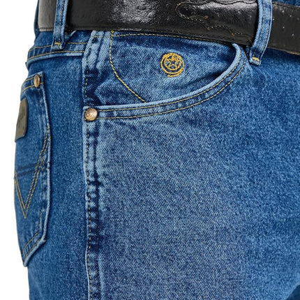 Wrangler Men's George Strait Cowboy Cut Original Fit Jean, Heavyweight Stone Denim, 33W x 32L