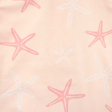 Gerber Girls' Toddler Long Sleeve One Piece Rashguard Swimsuit, Pink Starfish, 0-3 Months