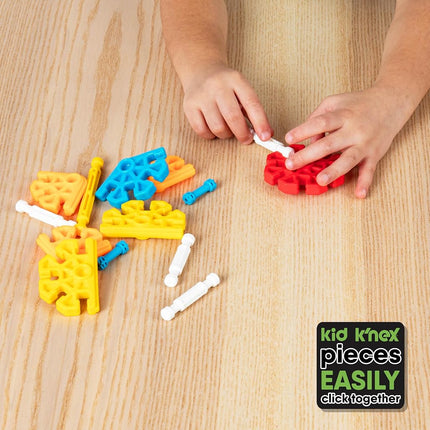 Kid K'NEX | Budding Builders Set 50 Model | Kids Craft Set with 100 Pieces, Educational ,Fun Building Toys for Boys and Girls, Construction Toys for Ages 3+ | Basic Fun 85618