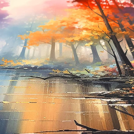The Gaming Mat Company Single Player MTG Playmat & Mouse Pad – 72 cm x 36 cm Pastel Landscape Gaming Mouse Pad compatible with Magic: The Gathering playmats, MTG cards, TCG gaming mat