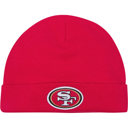 Gerber NFL San Francisco 49Ers Lot de 3 bodys, pantalon à pieds et bonnet, Ensemble cadeau de naissance, rouge San Francisco 49Ers Neuf, 6-9 Mois