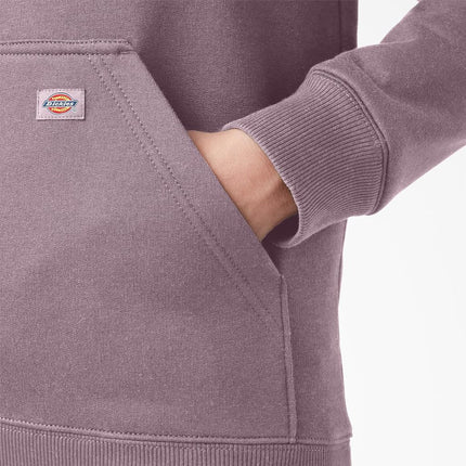 Sudadera polar con el logotipo de Dickies para mujer, peso pesado, color lila, talla grande