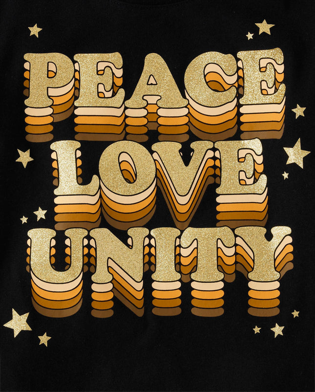 The Children's Place Girls Kindness, Love, Equality Short Sleeve Graphic T Shirts, Girl/Peace Love Unity/Kind 3-Pack, Small
