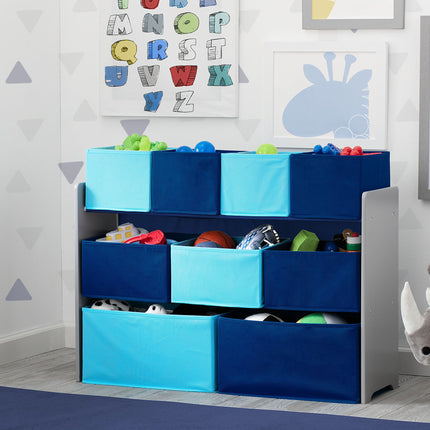Delta Children Blue 9 Multi-Bin Storage Organiser