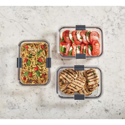 Rubbermaid 2108407 Food Storage Containers, BPA-Free Plastic 9.6 Cup, 2-Pack Clear