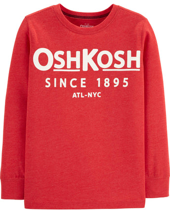 OSHKOSH B'GOSH Boys' Long Sleeve Logo Tee T-Shirt,