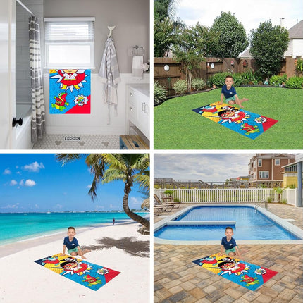 Franco Kids Super Soft Cotton Beach Towel, 58 in x 28 in, Ryan's World