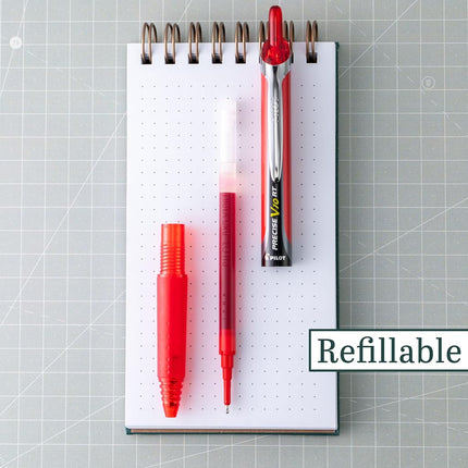 Pilot, Precise V10 RT Refillable & Retractable Rolling Ball Pens, Bold Point 1 mm, Black, Pack of 12