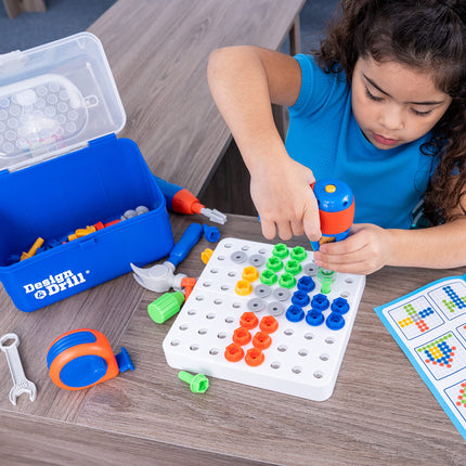 Learning Resources Design & Drill Toolbox, juego de herramientas de construcción STEM para niños, a partir de 3 años