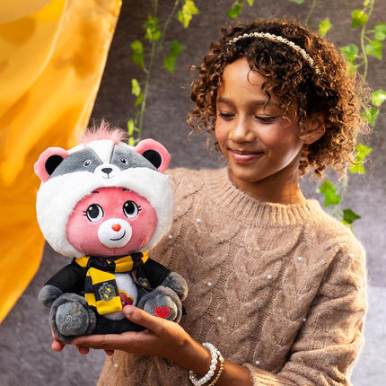 Care Bears x Harry Potter Hufflepuff Love-A-Lot Bear 30cm Hoodie Plush – Premium Hogwarts House Collectible, Ages 4+, Yellow and Black