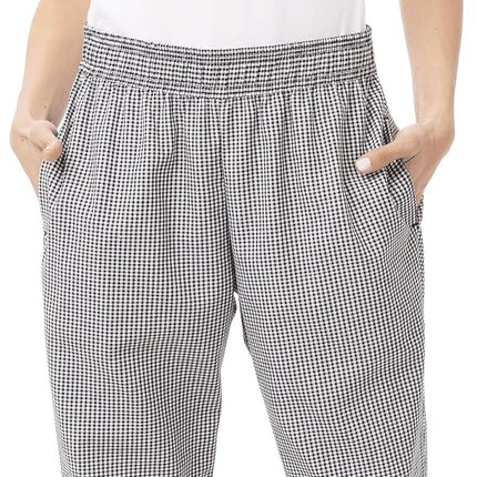 Chef Works Women's Essential Baggy Chef Pants, Small Check, Medium