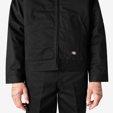 Dickies Men's Unlined Eisenhower Jacket, Black, 3X-Large Big Tall